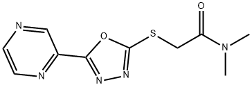 Acetamide, N,N-dimethyl-2-[(5-pyrazinyl-1,3,4-oxadiazol-2-yl)thio]- (9CI) Structure