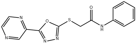 Acetamide, N-phenyl-2-[(5-pyrazinyl-1,3,4-oxadiazol-2-yl)thio]- (9CI) Struktur