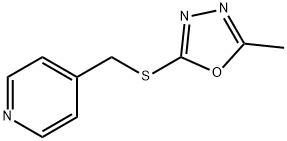 Pyridine, 4-[[(5-methyl-1,3,4-oxadiazol-2-yl)thio]methyl]- (9CI) Struktur