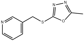 Pyridine, 3-[[(5-methyl-1,3,4-oxadiazol-2-yl)thio]methyl]- (9CI) Struktur