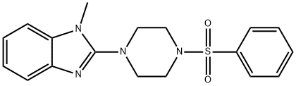 Piperazine, 1-(1-methyl-1H-benzimidazol-2-yl)-4-(phenylsulfonyl)- (9CI) Structure