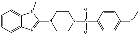 Piperazine, 1-[(4-methoxyphenyl)sulfonyl]-4-(1-methyl-1H-benzimidazol-2-yl)- (9CI)|