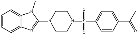Piperazine, 1-[(4-acetylphenyl)sulfonyl]-4-(1-methyl-1H-benzimidazol-2-yl)- (9CI) Structure