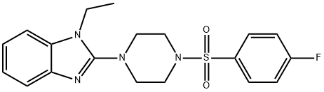 Piperazine, 1-(1-ethyl-1H-benzimidazol-2-yl)-4-[(4-fluorophenyl)sulfonyl]- (9CI) Structure