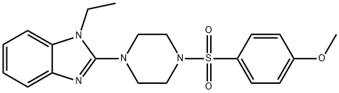 Piperazine, 1-(1-ethyl-1H-benzimidazol-2-yl)-4-[(4-methoxyphenyl)sulfonyl]- (9CI) 结构式