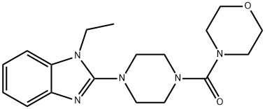 Piperazine, 1-(1-ethyl-1H-benzimidazol-2-yl)-4-(4-morpholinylcarbonyl)- (9CI) Structure