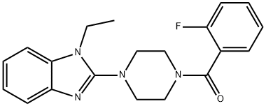 Piperazine, 1-(1-ethyl-1H-benzimidazol-2-yl)-4-(2-fluorobenzoyl)- (9CI) 结构式