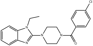 Piperazine, 1-(4-chlorobenzoyl)-4-(1-ethyl-1H-benzimidazol-2-yl)- (9CI) Structure