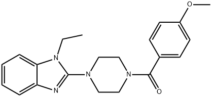 Piperazine, 1-(1-ethyl-1H-benzimidazol-2-yl)-4-(4-methoxybenzoyl)- (9CI) Struktur