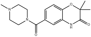 Piperazine, 1-[(3,4-dihydro-2,2-dimethyl-3-oxo-2H-1,4-benzoxazin-6-yl)carbonyl]-4-methyl- (9CI) Structure