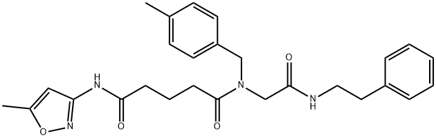 Pentanediamide, N-(5-methyl-3-isoxazolyl)-N-[(4-methylphenyl)methyl]-N-[2-oxo-2-[(2-phenylethyl)amino]ethyl]- (9CI)|