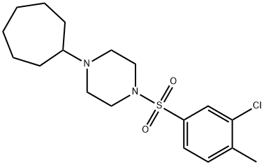 Piperazine, 1-[(3-chloro-4-methylphenyl)sulfonyl]-4-cycloheptyl- (9CI)|