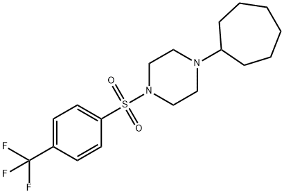 Piperazine, 1-cycloheptyl-4-[[4-(trifluoromethyl)phenyl]sulfonyl]- (9CI) Structure
