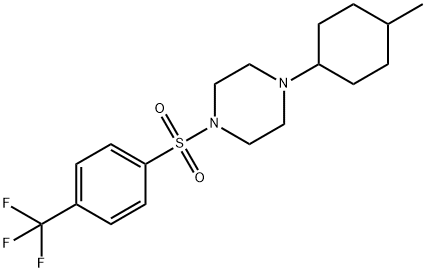 Piperazine, 1-(4-methylcyclohexyl)-4-[[4-(trifluoromethyl)phenyl]sulfonyl]- (9CI) 结构式