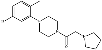 Piperazine, 1-(5-chloro-2-methylphenyl)-4-(1-pyrrolidinylacetyl)- (9CI),604762-58-5,结构式