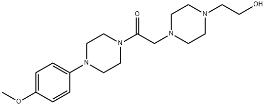 Piperazine, 1-[[4-(2-hydroxyethyl)-1-piperazinyl]acetyl]-4-(4-methoxyphenyl)- (9CI) Structure