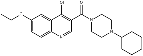 Piperazine, 1-cyclohexyl-4-[(6-ethoxy-4-hydroxy-3-quinolinyl)carbonyl]- (9CI),604773-04-8,结构式