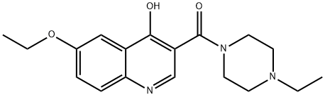 Piperazine, 1-[(6-ethoxy-4-hydroxy-3-quinolinyl)carbonyl]-4-ethyl- (9CI) Struktur