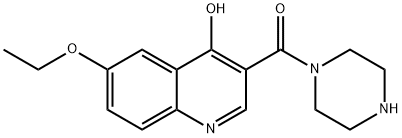 Piperazine, 1-[(6-ethoxy-4-hydroxy-3-quinolinyl)carbonyl]- (9CI) Struktur