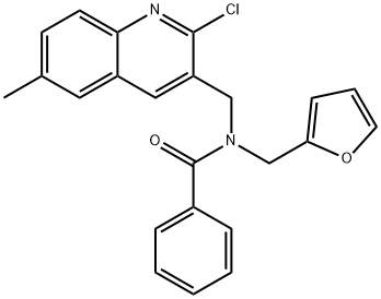 Benzamide, N-[(2-chloro-6-methyl-3-quinolinyl)methyl]-N-(2-furanylmethyl)- (9CI) Structure