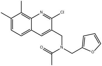 Acetamide, N-[(2-chloro-7,8-dimethyl-3-quinolinyl)methyl]-N-(2-furanylmethyl)- (9CI) Structure