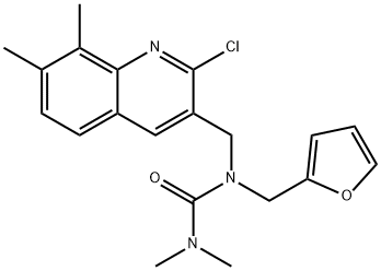 Urea, N-[(2-chloro-7,8-dimethyl-3-quinolinyl)methyl]-N-(2-furanylmethyl)-N,N-dimethyl- (9CI)|