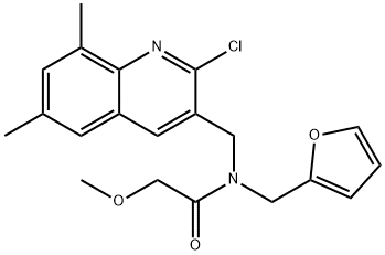 Acetamide, N-[(2-chloro-6,8-dimethyl-3-quinolinyl)methyl]-N-(2-furanylmethyl)-2-methoxy- (9CI) Struktur