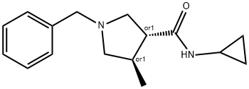 604798-17-6 3-Pyrrolidinecarboxamide,N-cyclopropyl-4-methyl-1-(phenylmethyl)-,(3R,4R)-