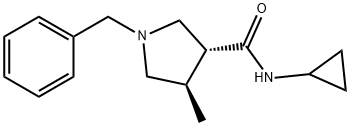 604798-21-2 3-Pyrrolidinecarboxamide,N-cyclopropyl-4-methyl-1-(phenylmethyl)-,(3R,4R)-