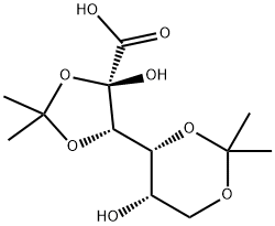 2,3:4,6-Di-O-isopropylidene-2-keto-L-gulonicacidmonohydrate Structure