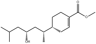 (R)-4-[(1R,3R)-3-Hydroxy-1,5-dimethylhexyl]-1-cyclohexene-1-carboxylic acid methyl ester Structure