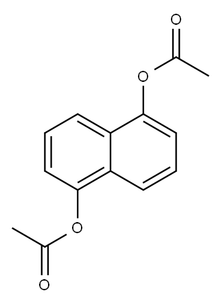 1,5-naphthylene di(acetate) Struktur