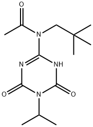 N-(2,2-Dimethylpropyl)-N-[(1,4,5,6-tetrahydro-5-isopropyl-4,6-dioxo-1,3,5-triazin)-2-yl]acetamide Struktur