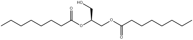 L-グリセロール1,2-ジオクタノアート 化学構造式