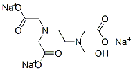 N-[2-[ビス(カルボキシメチル)アミノ]エチル]-N-(ヒドロキシメチル)グリシン/ナトリウム 化学構造式