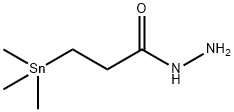 Propanoic  acid,  3-(trimethylstannyl)-,  hydrazide Structure