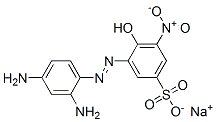 3-[(2,4-二氨基苯基)偶氮]-4-羟基-5-硝基苯磺酸钠, 6054-81-5, 结构式