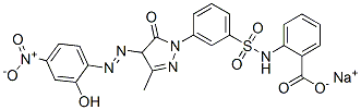 sodium 2-[[[3-[4,5-dihydro-4-[(2-hydroxy-4-nitrophenyl)azo]-3-methyl-5-oxo-1H-pyrazol-1-yl]phenyl]sulphonyl]amino]benzoate Structure
