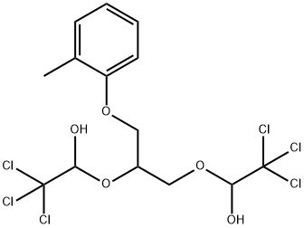 1,1'-[1-(o-トリルオキシメチル)エチレンビスオキシ]ビス[2,2,2-トリクロロエタノール] 化学構造式