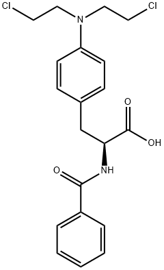 N-苯甲酰基-4-[二(2-氯乙基)氨基]苯丙氨酸,60557-40-6,结构式