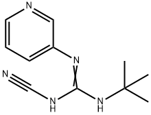 N-(tert-ブチル)-N''-シアノ-N'-(3-ピリジニル)グアニジン 化学構造式