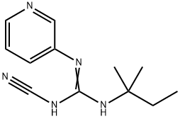 N-シアノ-N'-(1,1-ジメチルプロピル)-N''-(3-ピリジル)グアニジン 化学構造式