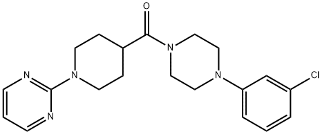 Piperazine, 1-(3-chlorophenyl)-4-[[1-(2-pyrimidinyl)-4-piperidinyl]carbonyl]- (9CI)|