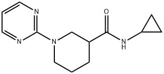 3-Piperidinecarboxamide,N-cyclopropyl-1-(2-pyrimidinyl)-(9CI) 结构式