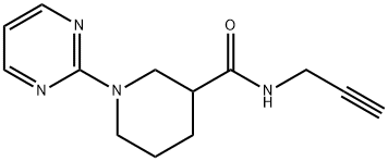 3-Piperidinecarboxamide,N-2-propynyl-1-(2-pyrimidinyl)-(9CI) 化学構造式