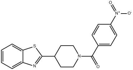 Piperidine, 4-(2-benzothiazolyl)-1-(4-nitrobenzoyl)- (9CI) Structure