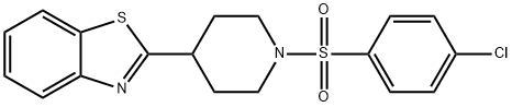 Piperidine, 4-(2-benzothiazolyl)-1-[(4-chlorophenyl)sulfonyl]- (9CI) 化学構造式