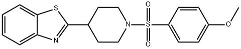 2-(1-((4-甲氧基苯基)磺酰基)哌啶-4-基)苯并[D]噻唑, 605628-21-5, 结构式