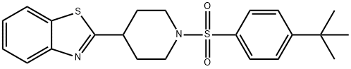 Piperidine, 4-(2-benzothiazolyl)-1-[[4-(1,1-dimethylethyl)phenyl]sulfonyl]- (9CI) Structure