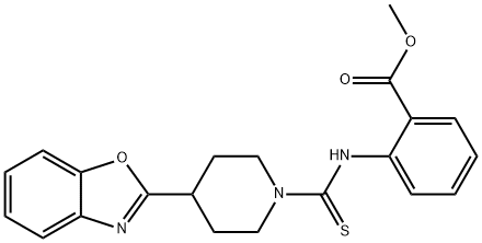 605629-23-0 Benzoic acid, 2-[[[4-(2-benzoxazolyl)-1-piperidinyl]thioxomethyl]amino]-, methyl ester (9CI)